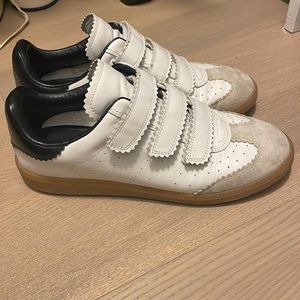 Isabel Marant Beth Velcro Leather Sneakers (size 39)